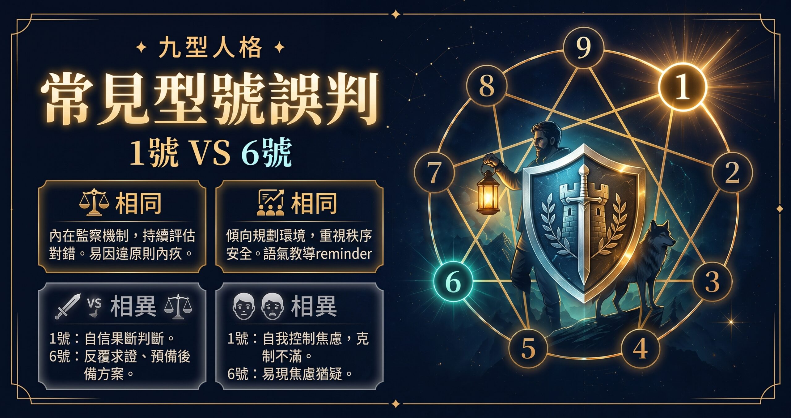 九型人格第一型與第六型常見誤判封面圖
