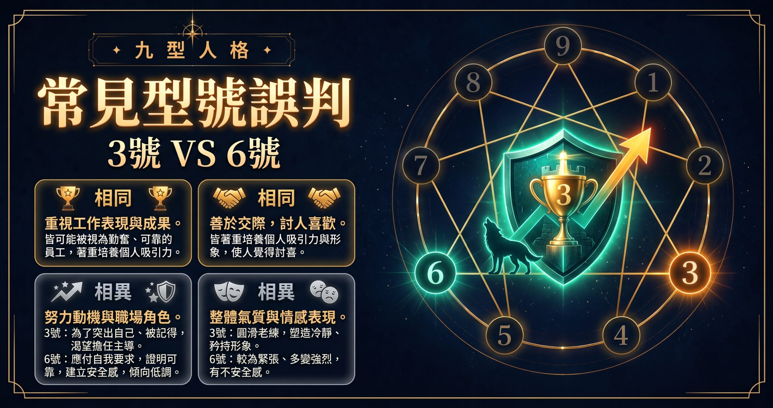 九型人格第三型與第六型常見誤判封面圖