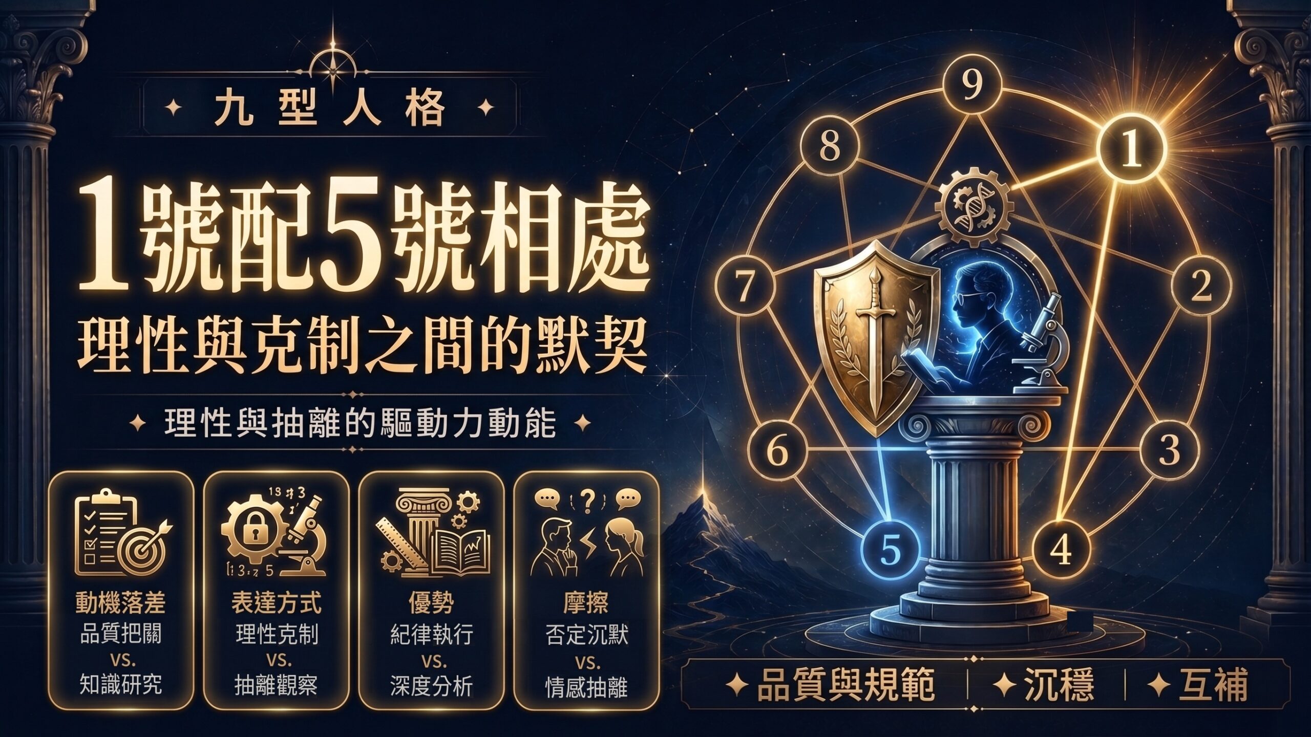 九型人格1號配5號相處插圖