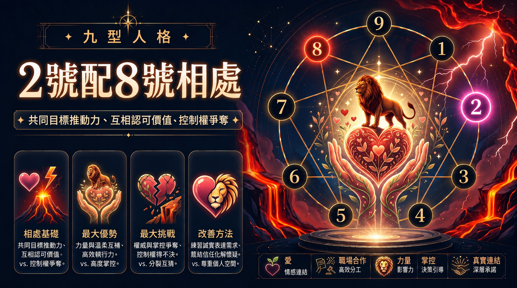 九型人格2號配8號相處插圖