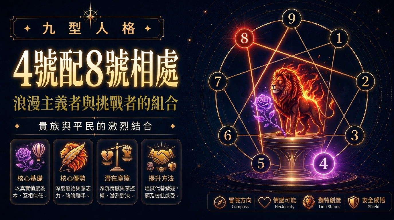 九型人格4號配8號相處插圖