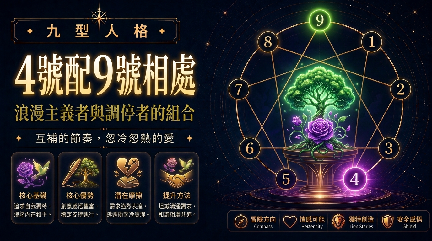 九型人格4號配9號相處插圖