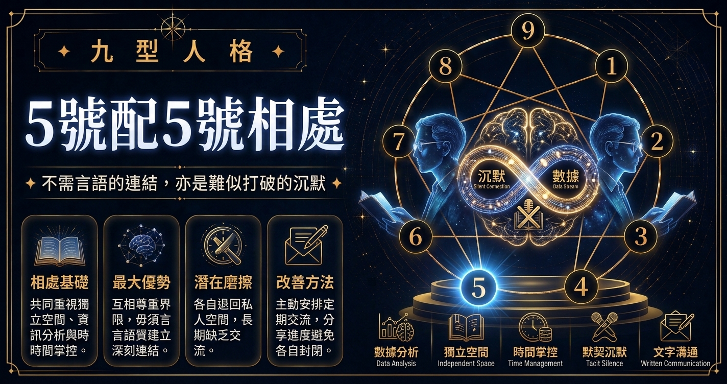 九型人格5號配5號相處插圖