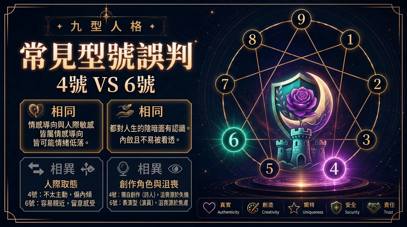 九型人格第四型與第六型常見誤判封面圖