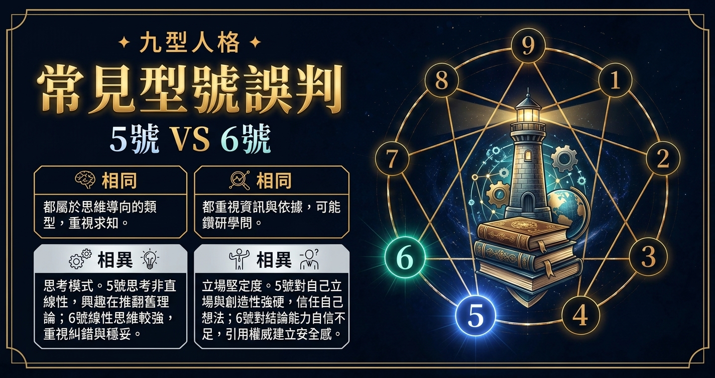 九型人格第五型與第六型常見誤判封面圖
