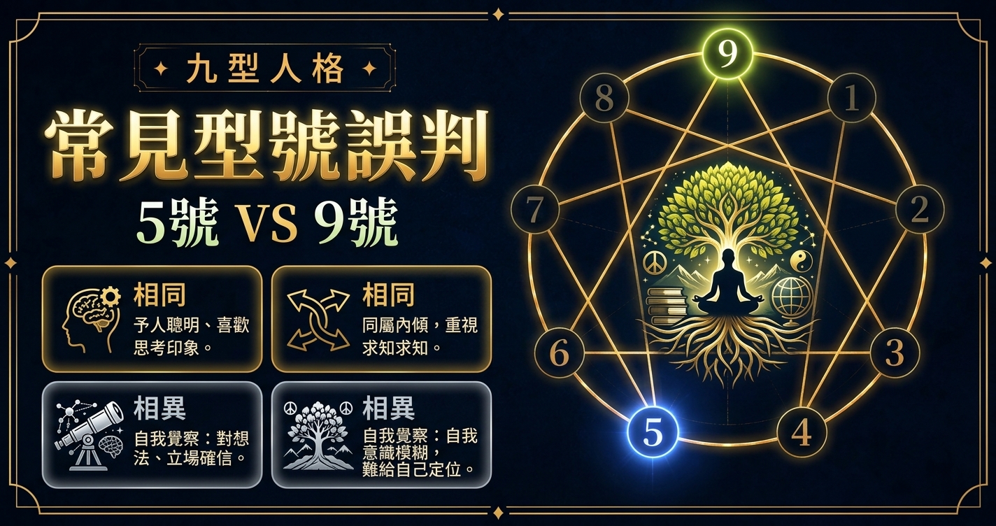 九型人格第五型與第九型常見誤判封面圖